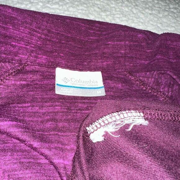 Columbia Womens Purple Fuchsia Fleece Quarter Zip Sweatshirt Size Medium - Picture 8 of 12